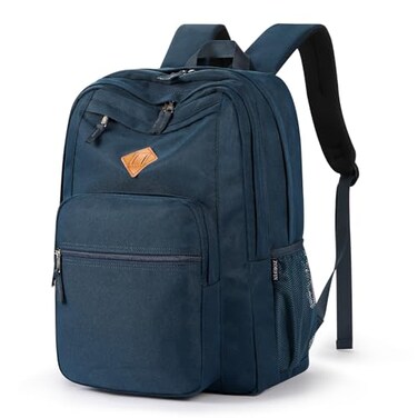 ZORFIN 26L Backpack for College and Travel Water Resistant Bookbag Steel blue