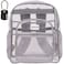 SHYLERO Clear Backpack Heavy Duty has TSA Lock 2WAY Zipper PVC Transparent Backpack Is Extra Large H18xW14xD8 Light Gray