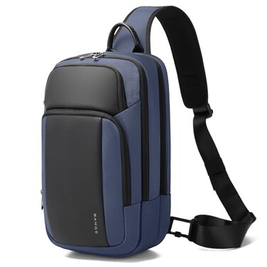 BANGE Mens Sling Bag Large Shoulder Bag for Men Waterproof Crossbody Bag Men with Separated Pad Compartment