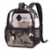 MUSEVOS Clear Backpack for Stadium Events Approved 12612 Thick TPU Mini Clear Bag with Front Pocket for Concert Sport Events Work Travel Black