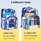 Vorspack Clear Backpack Heavy Duty PVC Transparent Backpack Extra Large Clear Backpacks with Reinforced Strap for College Workplace Security Blue