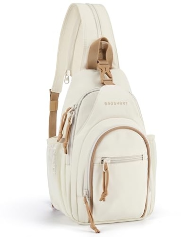 BAGSMART Small Crossbody Sling Bag for Men Women Small Sling Backpack Shoulder Bag AntiTheft Chest Daypack