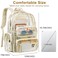 BTOOP Clear Backpack Heavy Duty Transparent Backpack 17 See Through Bookbag for College Work Festival Security with Padded Strap Large Capacity