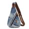 KL928 Canvas Sling Bag Small Crossbody Backpack Shoulder Casual Daypack Rucksack for Men WomenBluewhite Washed