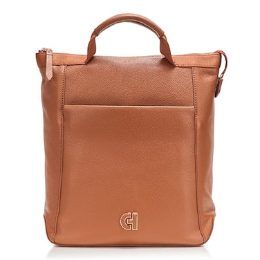 Cole Haan Womens Grand Ambition Small Convertible Luxe Backpack New British Tan