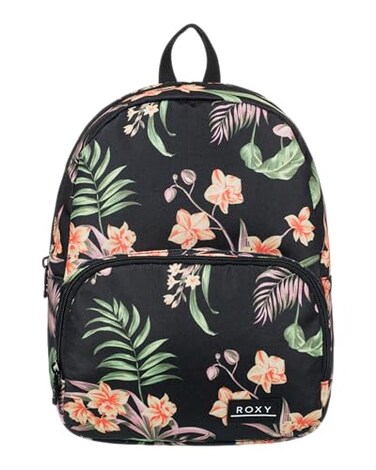 Roxy Womens Always Core Backpack Travel Everyday Carry Beach Polyester 8L Capacity Anthracite Island Escape