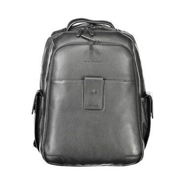 Piquadro Black Leather Mens Backpack