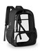 KIMNERPU Clear Backpack Fabric PVC Transparent Backpack with Reinforced Strap for Women Men Heavy Duty Transparent Bookbag Large Capacity Clear Bag Travel Security Black