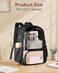 KIMNERPU Clear Backpack Fabric PVC Transparent Backpack with Reinforced Strap for Women Men Heavy Duty Transparent Bookbag Large Capacity Clear Bag Travel Security Black