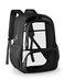 KIMNERPU Clear Backpack Fabric PVC Transparent Backpack with Reinforced Strap for Women Men Heavy Duty Transparent Bookbag Large Capacity Clear Bag Travel Security Black