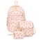Cohawk Bow Backpack for Women Coquette Aesthetic Nylon Rucksack Cute Kawaii Backpack 3Pcs Set With Bow Pattern