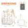 DIGOBAY Clear Backpack with Lunch Bag Set Leather Clear Backpack Heavy Duty Thick PVC Bookbag Fashion See Through Transparent Backpacks with Support Pad for College Travel Work Beige