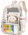 BTOOP Clear Backpack Heavy Duty Transparent Backpack 17 See Through Bookbag for College Work Festival Security with Padded Strap Large Capacity