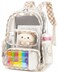BTOOP Clear Backpack Heavy Duty Transparent Backpack 17 See Through Bookbag for College Work Festival Security with Padded Strap Large Capacity