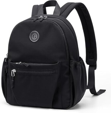 GOLF SUPAGS 10L Mini Backpack Lightweight Nylon Daypack for Women Small City Pack Versatile Ladies Backpack for Shopping Travel Black