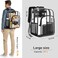 PAMANO Clear Backpack Transparent Heavy Duty Bookbag See Through Bag for College Work Travel Security Black XL