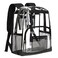 Vorspack Clear Backpack Heavy Duty Extra Large Clear Bookbag Transparent Backpacks for Adults See Through Backpack for College Work Travel Black