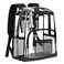 Vorspack Clear Backpack Heavy Duty Extra Large Clear Bookbag Transparent Backpacks for Adults See Through Backpack for College Work Travel Black
