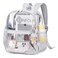 MUSEVOS Clear Backpack for Stadium Events Approved 12612 Thick TPU Mini Clear Bag with Front Pocket for Concert Sport Events Work Travel Grey