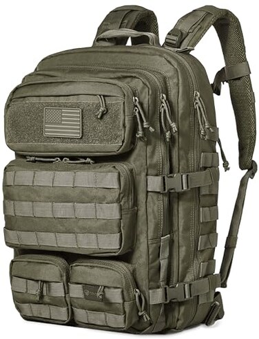 Falko Tactical Backpack for Men and Women 50L Backpack 24x Stronger Large Military Molle Rucksack Bugout Backpack Outdoors