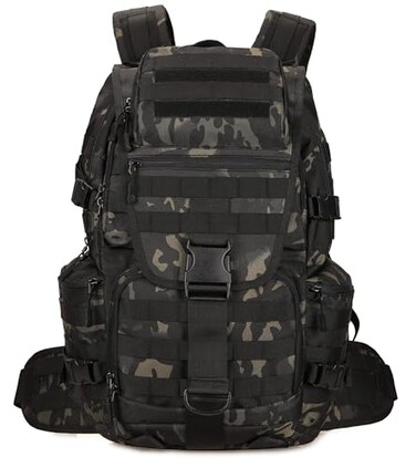 KXBUNQD 50L Military Tactical Backpack Hiking Waterproof Backpack Large Military Pack 3 Day Assault Pack Molle Bag Rucksack