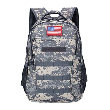 outdoor plus Camo BackpackMilitary Boys Backpacks for School40L Army Bookbag with USB Charging Port Waterproof