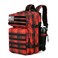 Lovelinks21 25L Tactical Backpack for Men and Women Military Backpack Small Assault Pack Molle Backpack Bug Out Bag Travel Rucksack Daypack Red Plaid