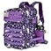 Lovelinks21 25L Tactical Military Backpack Small Travel Rucksack for Men and Women Assault Pack Bug Out Bag Molle Daypack Gym Backpack with Bottle Holder Purple Pony