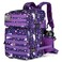 Lovelinks21 25L Tactical Military Backpack Small Travel Rucksack for Men and Women Assault Pack Bug Out Bag Molle Daypack Gym Backpack with Bottle Holder Purple Pony