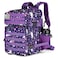 Lovelinks21 25L Tactical Military Backpack Small Travel Rucksack for Men and Women Assault Pack Bug Out Bag Molle Daypack Gym Backpack with Bottle Holder Purple Pony