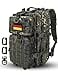Hannibal Tactical MOLLE Assault Backpack Tactical Backpack Military Army Camping Rucksack 3Day Pack Trip wUSA Flag Patch DRings Flecktarn