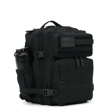 WOLFpak 25L Tactical Gym Backpack Nightshade Edition Durable 1000D Waterproof Oxford Material with MOLLE Webbing Laptop Pocket Dual Cup Holders