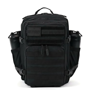 WOLFpak 35L Tactical Gym Backpack Nightshade Durable 1000D Waterproof Oxford Material with MOLLE Webbing Laptop Pocket Dual Cup Holders Durable FitnessTravelMilitary Daypack