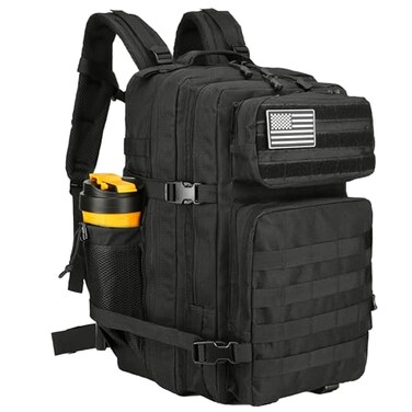 Lovelinks21 45L Tactical Assault Backpack 3 day assault pack with Molle Waterproof backpack Rucksack for Tactical Backpacks Black2