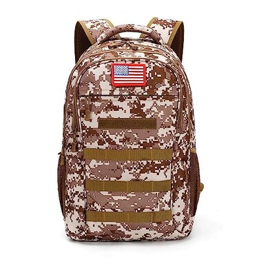 outdoor plus Camo BackpackMilitary Boys Backpacks for School40L Army Bookbag with USB Charging Port Waterproof