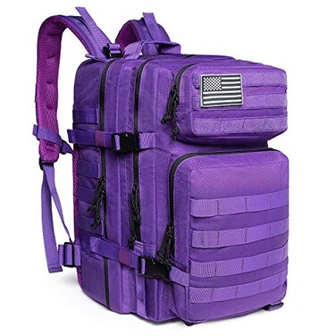 QTQY QTQY 45L Military Tactical Backpacks Molle Army Assault Pack 3 Day Bug Out Bag Hiking Treeking Rucksack