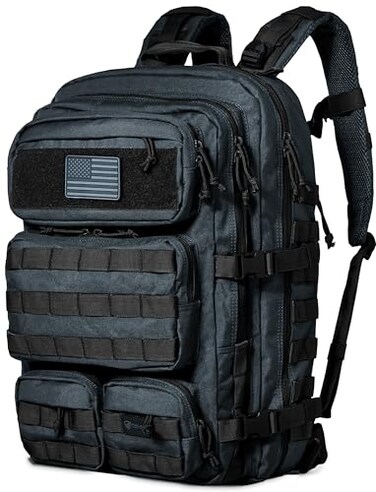 Falko Tactical Backpack for Men and Women 50L Backpack 24x Stronger Large Military Molle Rucksack Bugout Backpack Outdoors