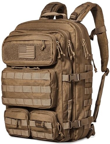 Falko Tactical Backpack for Men and Women 50L Backpack 24x Stronger Large Military Molle Rucksack Bugout Backpack Outdoors