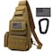 Novemkada Tactical Shoulder Bag 1000D Molle Military Backpack Outdoor Daypack Chest Pack Tan