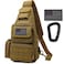 Novemkada Tactical Shoulder Bag 1000D Molle Military Backpack Outdoor Daypack Chest Pack Tan