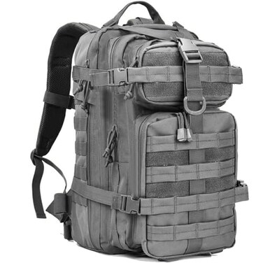 Miramrax Small Tactical Backpack Military Daypack 30L Backpack for Men Molle Assault Pack Bug Out Bag for Hiking Camping Grey