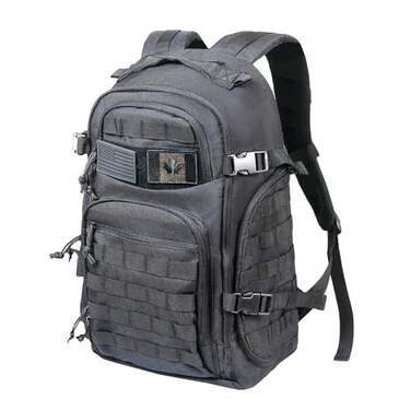 BeigeSwan 35L Capacity Military Tactical Backpack Large Army 3 Day Assault Pack Molle Bag Backpacks Laptop Backpack for Men Black