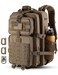 Hannibal Tactical 45L MOLLE Assault Backpack Tactical Backpack Military Army Camping Rucksack with Bottle Holder 3Day Pack Trip wUSA Flag Patch DRings Khaki