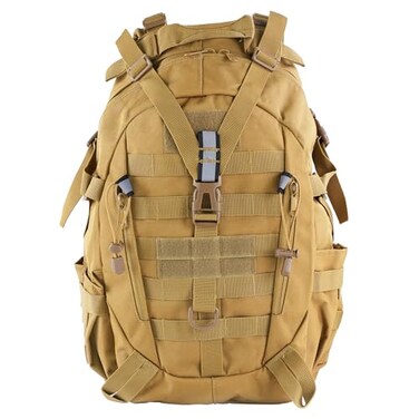aiGear Tactical Backpack for Men 25L Military Backpack 3Day Bug Out Bag for Camping Hiking Hunting with Molle System Army Daypack 25L Khaki