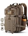 Hannibal Tactical 30L MOLLE Assault Pack Tactical Backpack Military Army Camping Rucksack with Bottle Holder 3Day Pack Khaki