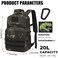 SunForMorning Kids Tactical Backpack Army Molle Bookbag Military Boys Backpack for School Outdoor Camping Includes 2 Patches1Carabiner Black CM
