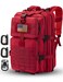 Hannibal Tactical MOLLE Assault Backpack Tactical Backpack Military Army Camping Rucksack 3Day Pack Trip wUSA Flag Patch DRings Red