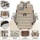 Lovelinks21 45L Tactical Assault Backpack 3 day assault pack with Molle Waterproof backpack Rucksack for Tactical Backpacks Light Khaki