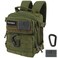 Aocmpxs Mini Tactical Backpack 9L Small Gym Backpacks for Men Women Molle Military Pack with US Flag Patch and Carabiner Green
