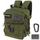 Aocmpxs Mini Tactical Backpack 9L Small Gym Backpacks for Men Women Molle Military Pack with US Flag Patch and Carabiner Green